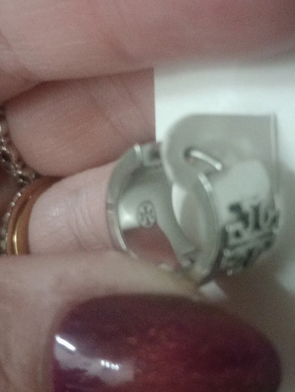 Tory Burch Silver Britten Huggie Earrings